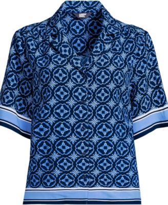 Women's Rayon Short Sleeve Camp Shirt