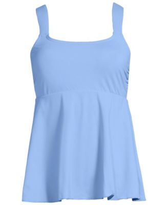 Women's Adjustable Scoop Neck Flutter Tankini Top