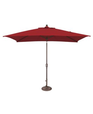 6.6FTx10FT Solefin Rectangle Patio Umbrella with Push-Button Tilt
