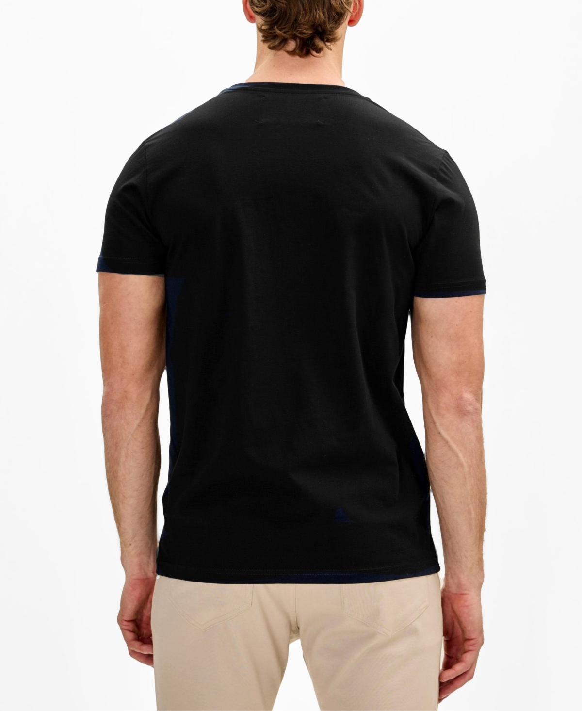 Ron Tomson Men's Lightweight Cotton V-Neck T-Shirt