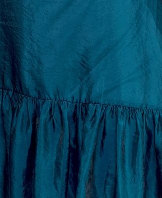 Juniors' Bow-Neck Organza Dress