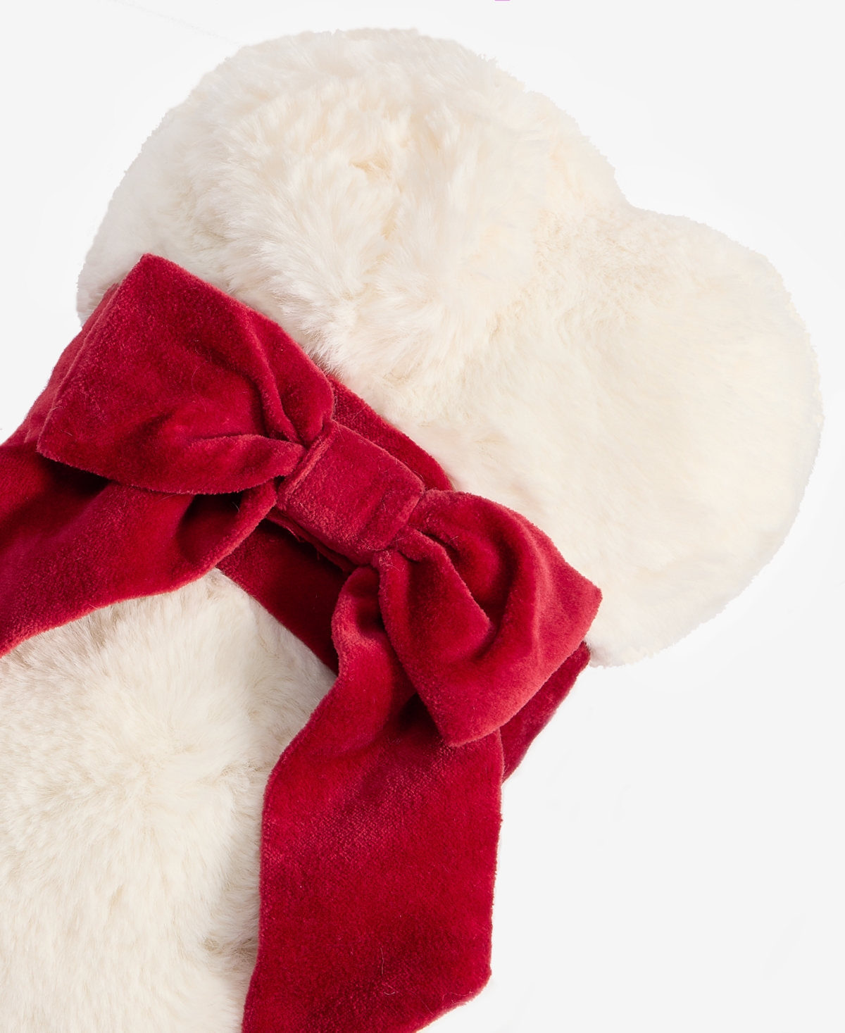 Holiday Lane Sherpa Dog Decorative Pillow, 12" X 22", Exclusively At Macy's In White
