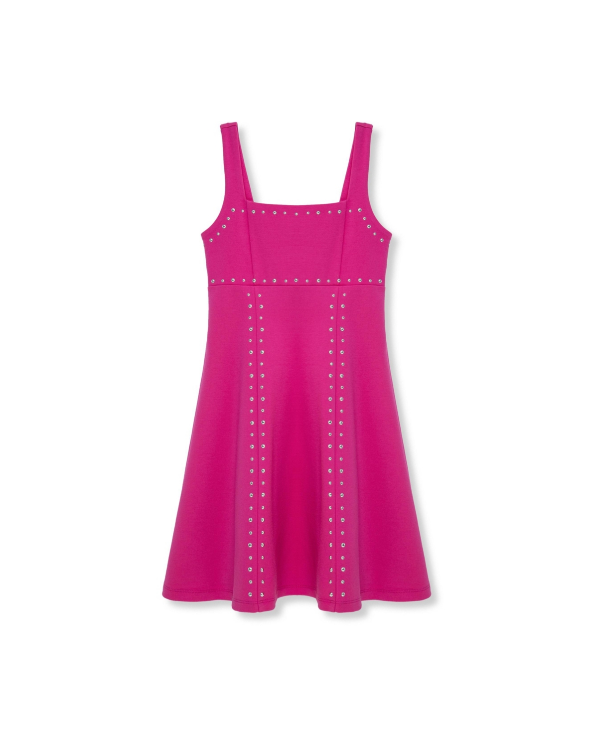 H By Habitual Kids' Big Girls Studded Fit And Flare Dress In Pink
