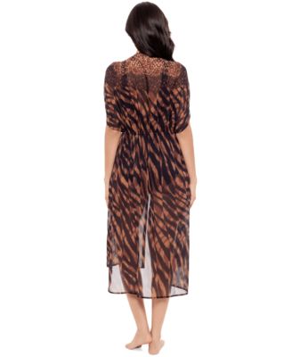 Women's Raya De Safari Beaded Kimono Cover-Up