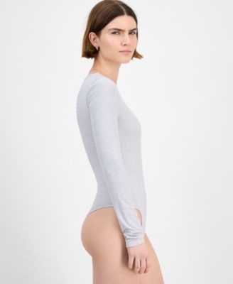 Planet Gold Juniors' Long-Sleeve Scoop-Neck Bodysuit