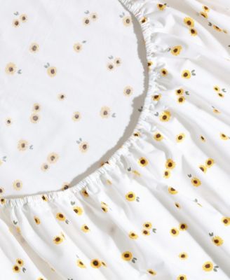 Printed 100% Cotton Percale 3-Pc. Sheet Set, Twin