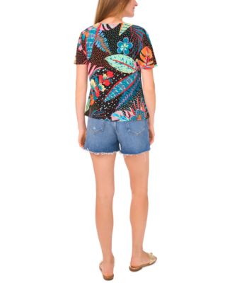 Women's Cowlneck Asymmetric Hem Top