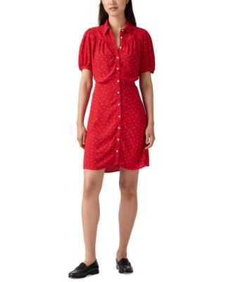 Women's Cotton Lea Button-Front Mini Dress