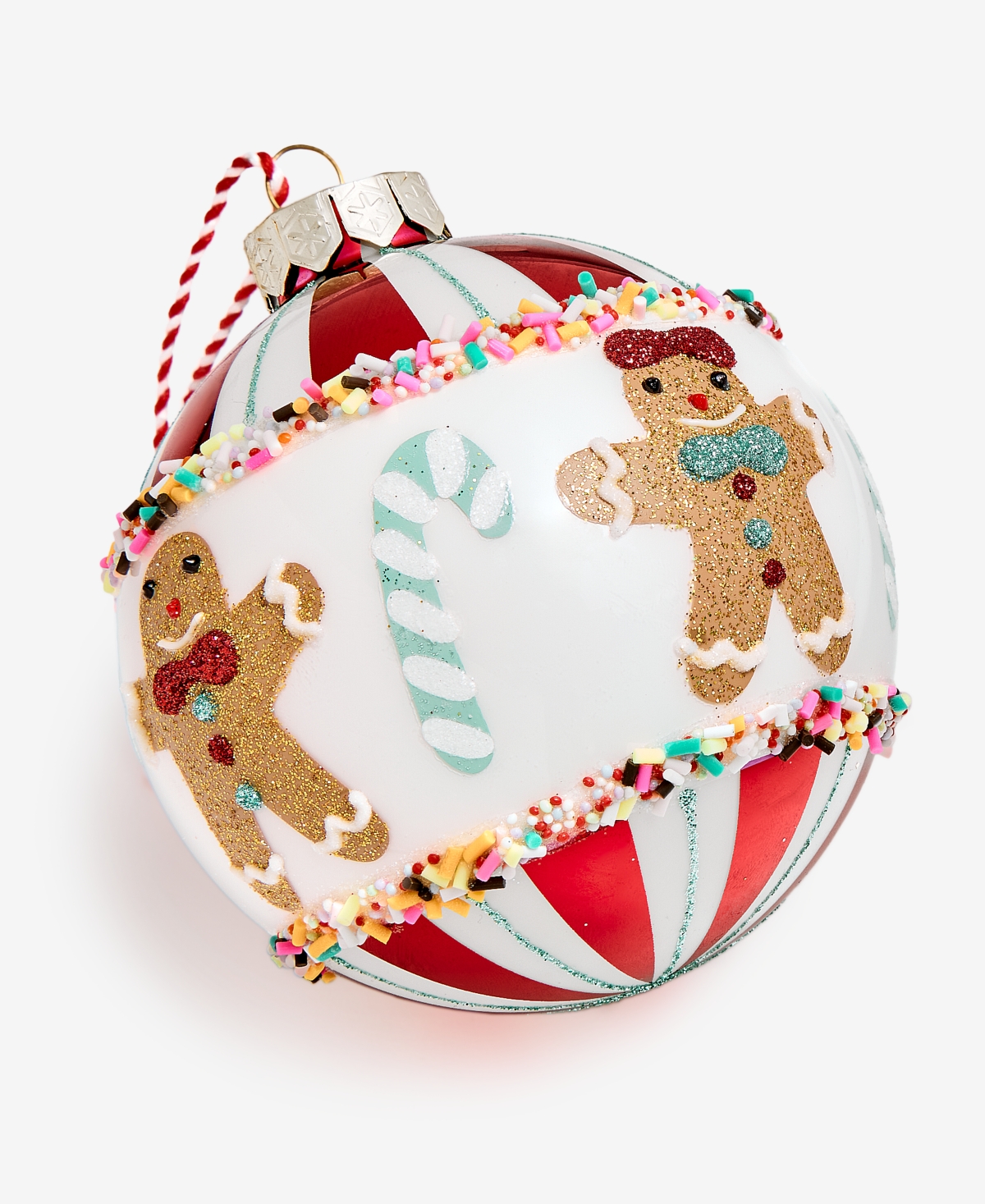 Holiday Lane Gingerbread Village Glass Ball Ornament, Macy's Exclusive In Transparent