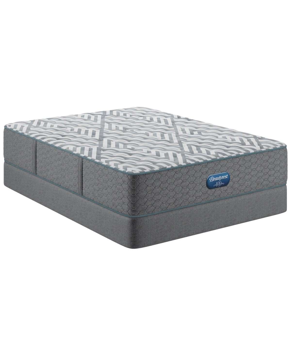Beautyrest Anderson Avenue 13" Firm Tight Top Mattress Set, Queen Split In Gray