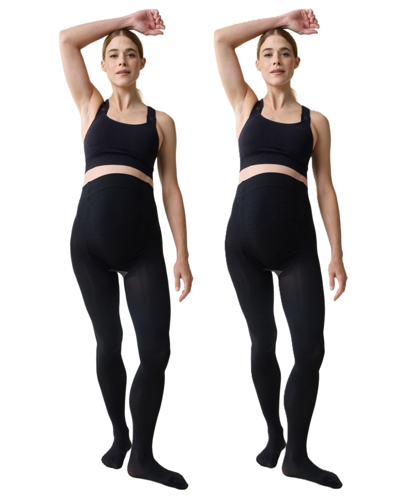 Женские колготки Maternity Ingrid + Isabel Opaque Tight Bundle 2 Pack, цвет: Чёрный — фото 1