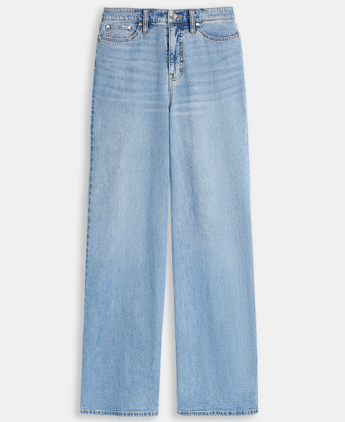 On 34th Womens High Rise Wide Leg Jeans 0 Short 26w Macys Exclusive In Blue