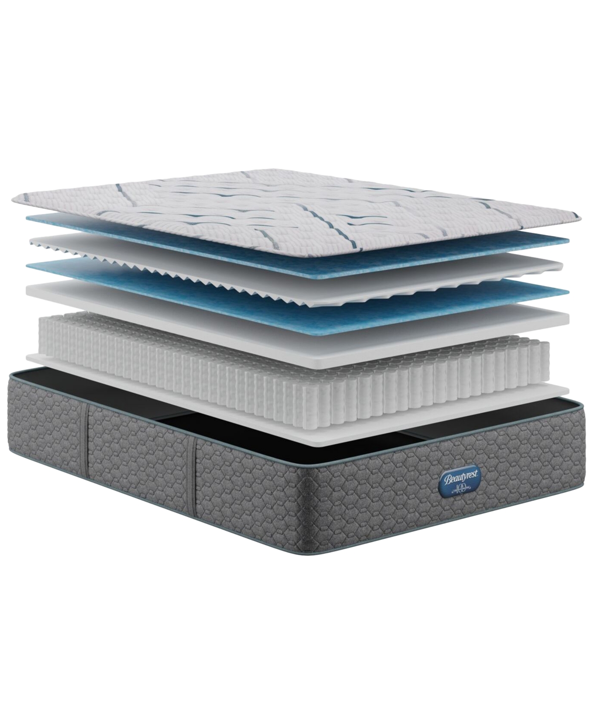 Beautyrest Madison Avenue 14" Plush Tight Top Mattress Set, Twin In Gray