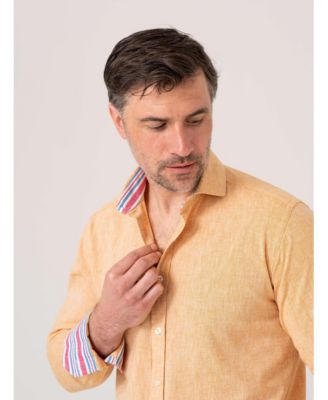 Men's Cotton Long Sleeve Linen Shirt