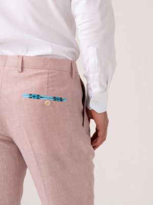 Men's Linen Wool Silk Blend Trousers
