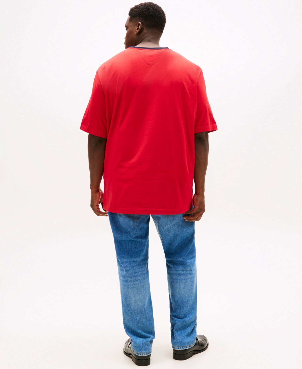Tommy Hilfiger Embroidered Flag Stripe Logo T In Red