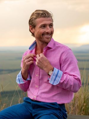 Men's Cotton Long Sleeve Linen Shirt