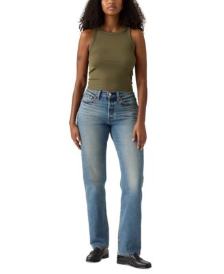 Levi's - Women's 501 Curve High-Rise Straight-Leg Jeans