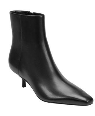 Women's Kiona Leather Kitten Heel Booties