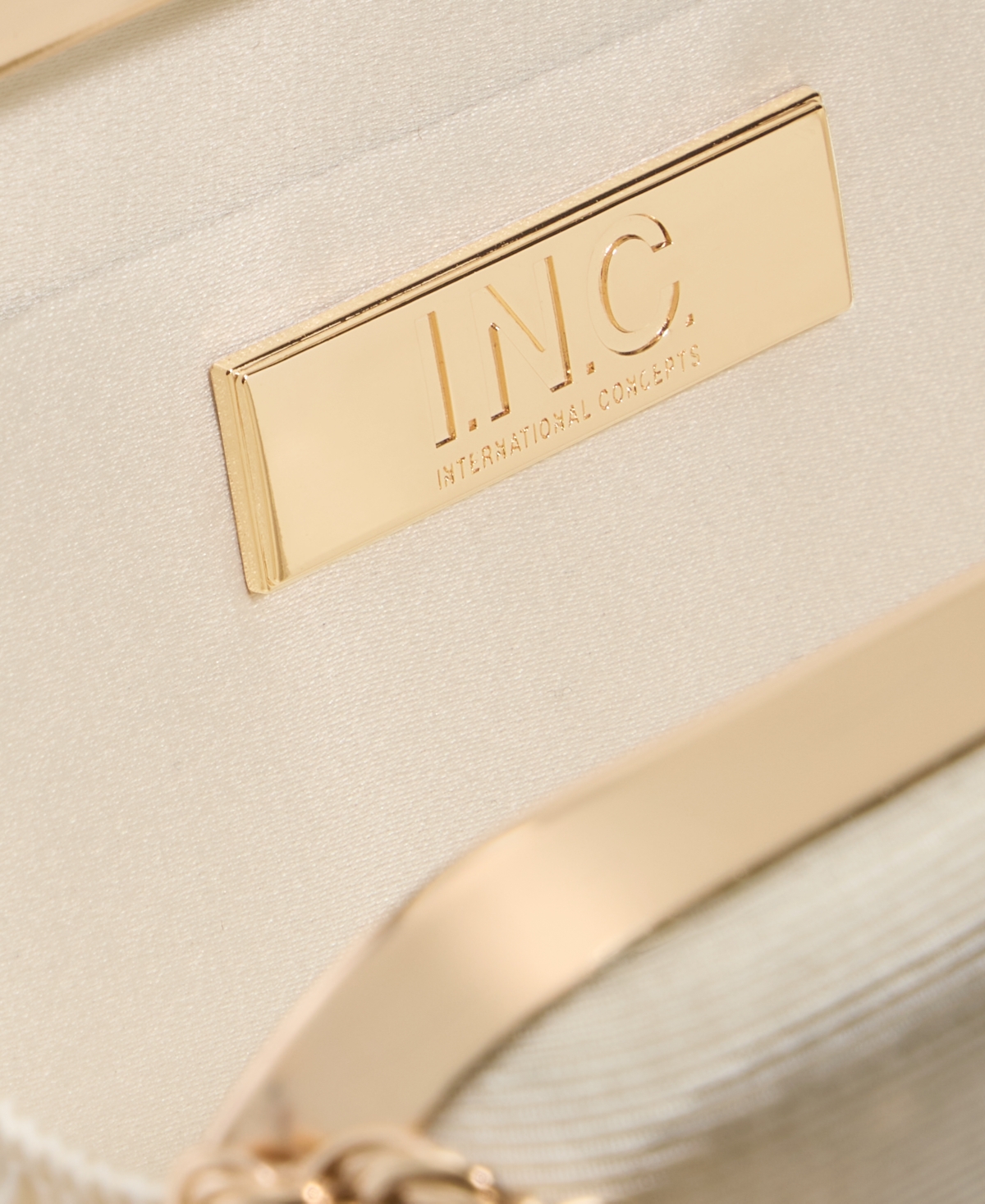 Inc International Concepts Small Twist Chain Clutch, Macy's Exclusive In Neutral