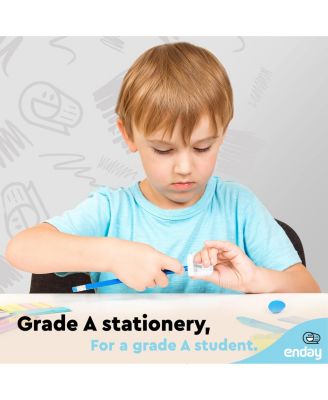 Pencil Sharpener Dual Hole Manual Yellow, Jumbo Crayon Sharpener w/Cover & Bin, Handheld Pencil Sharpeners for Large & Standard Pencils, 1 Pc –by Enday