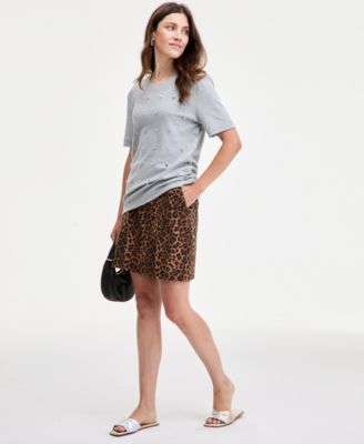 Women's Cotton Embellished Short-Sleeve T-Shirt, Macy's Exclusive 