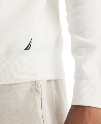 Men's Textured Quarter-Zip Colorblocked Sweater