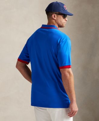 Men's Big & Tall Striped Soft Cotton Polo Shirt