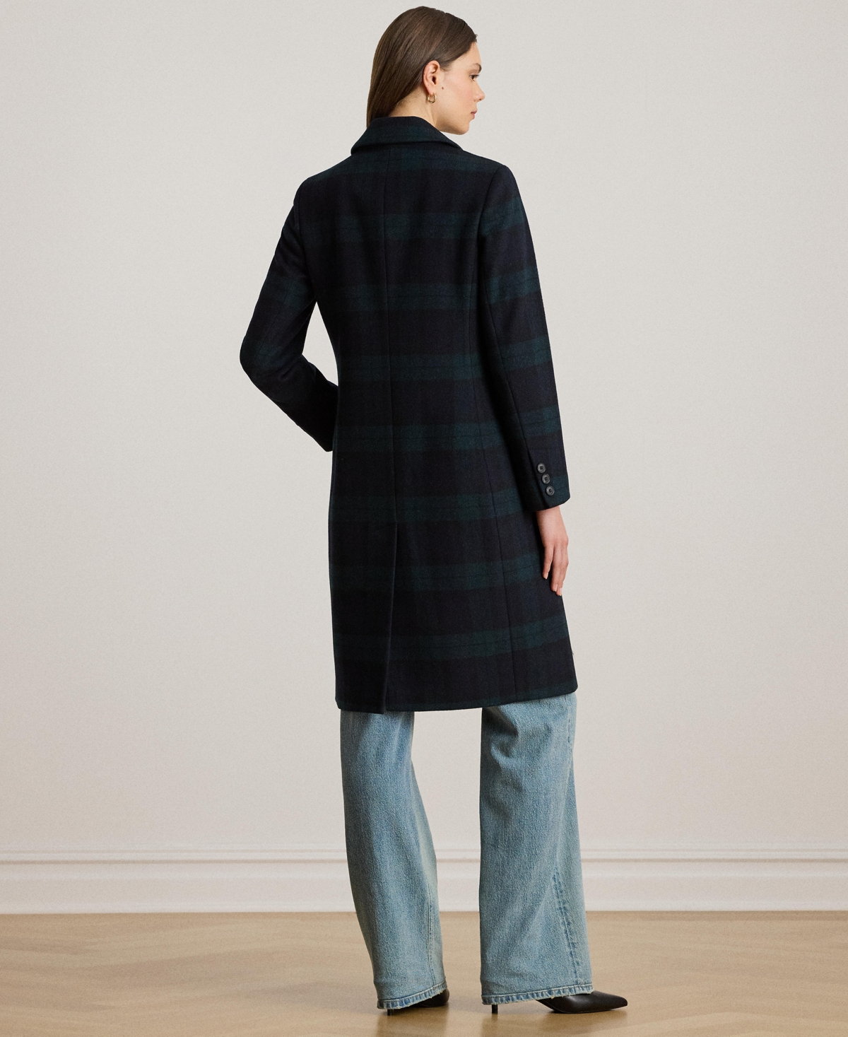Ralph Lauren Wool-blend Double-breasted Coat In Black
