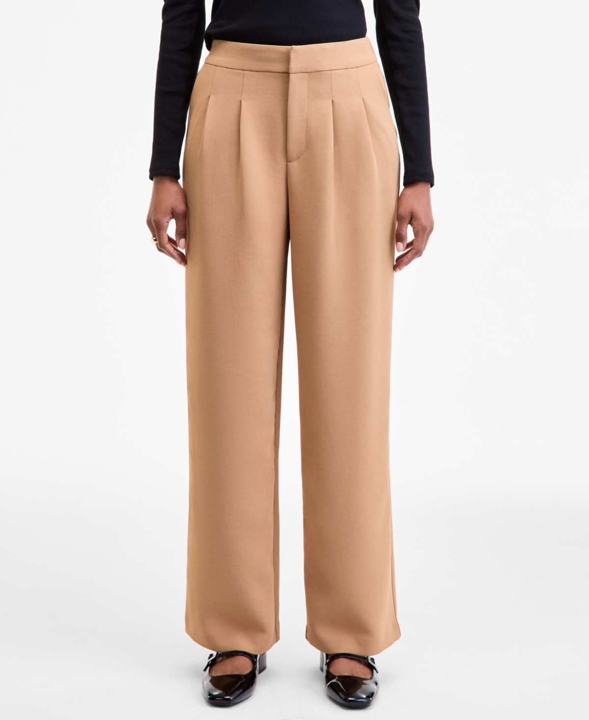 On 34th Women's High-rise Crepette Trouser Pants, Macy's Exclusive In Brown