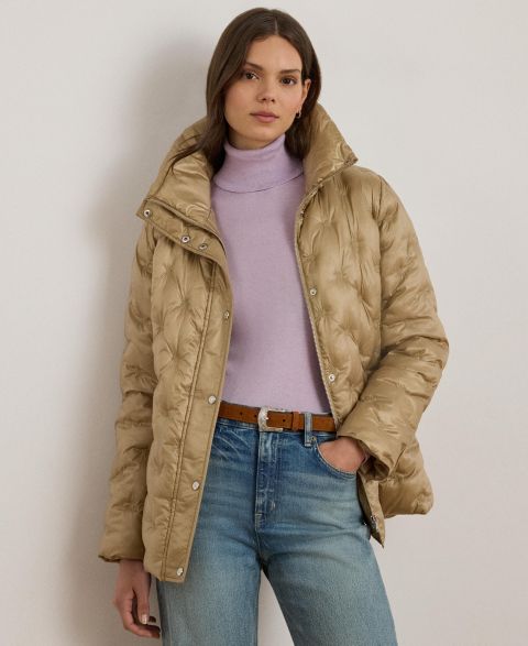 Женские куртки Lauren Ralph Lauren Embroidered Puffer Coat