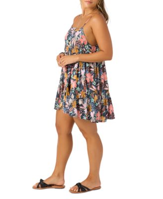 Juniors' Saltwater Solids Rilee Crinkle Cover-Up Mini Dress