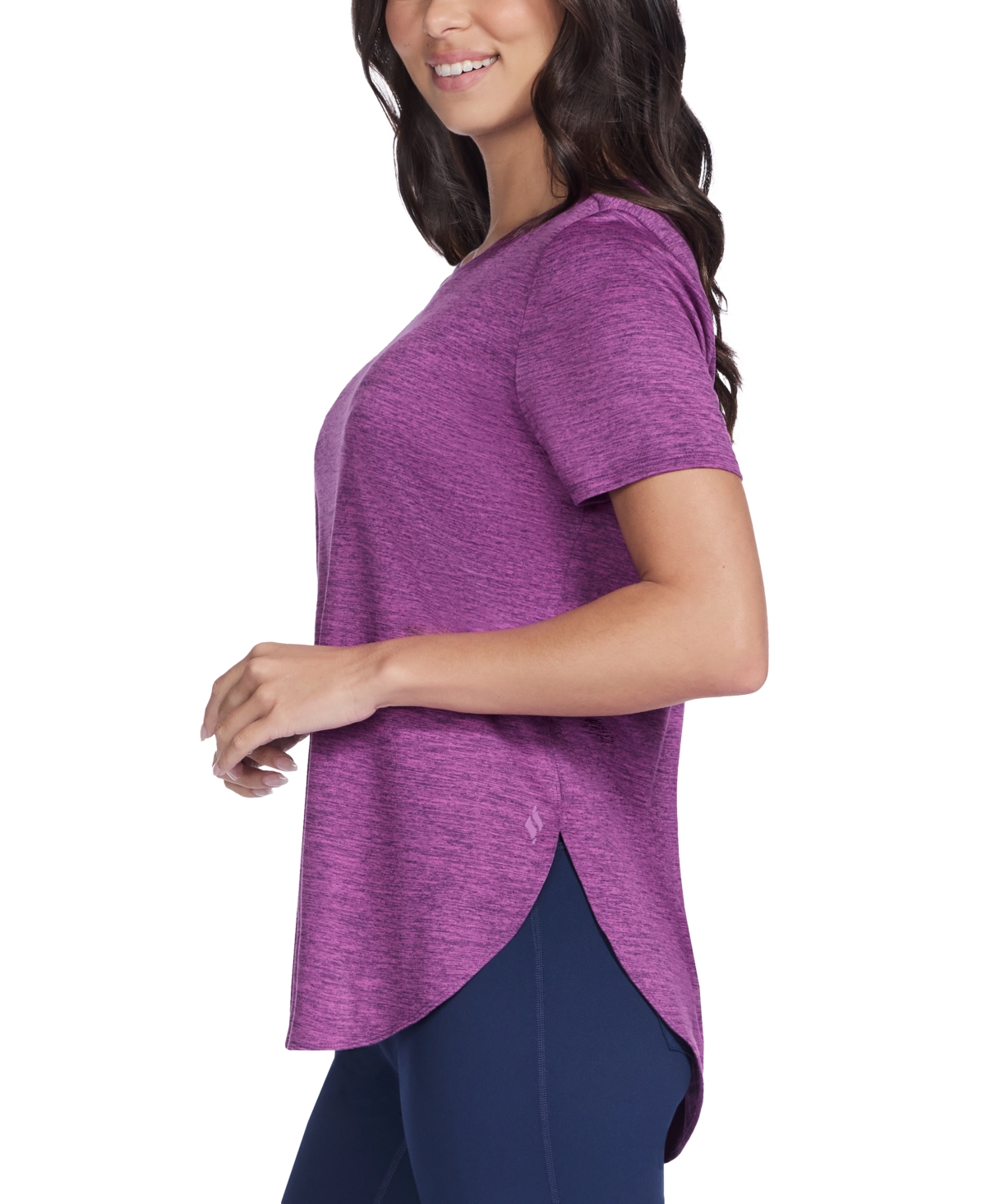 Skechers Women's Active Go Walk Wear Go Dri Swift Tunic T-shirt In Purple