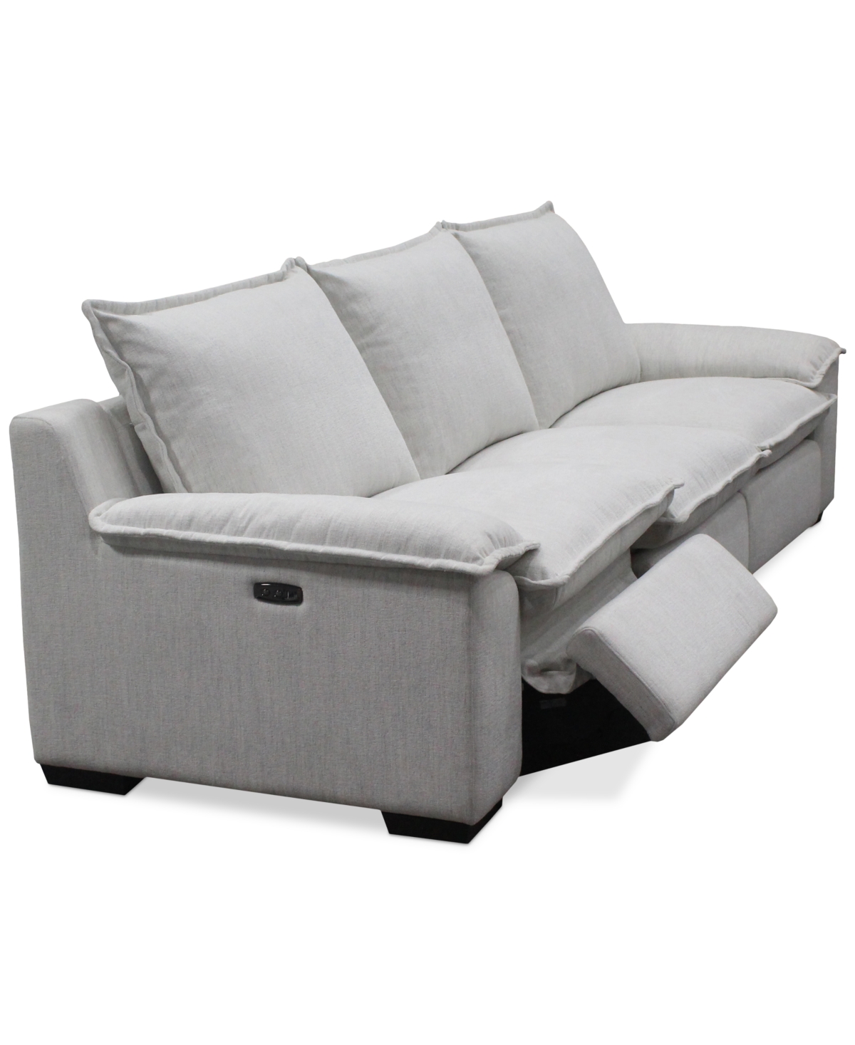 Macy's Borsi 3-pc. Sofa Sectional With 2 Power Recliners In Brown