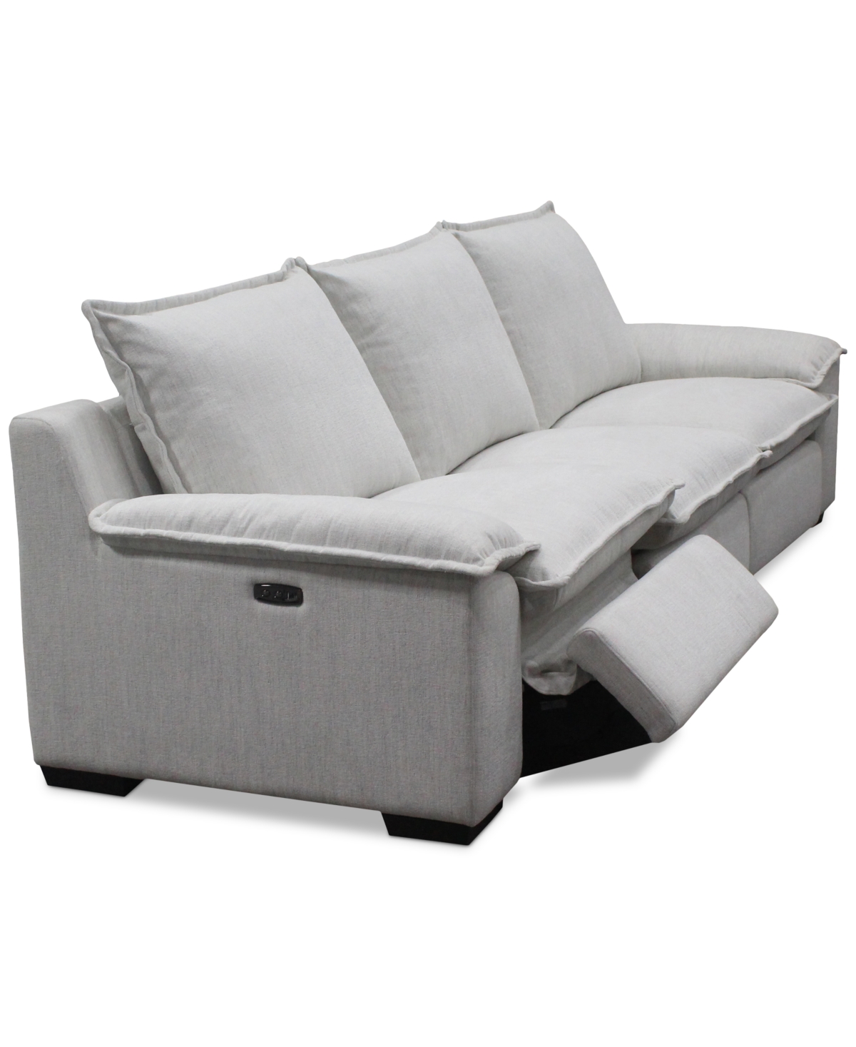 Macy's Borsi 3-pc. Sofa Sectional With 3 Power Recliners In Brown