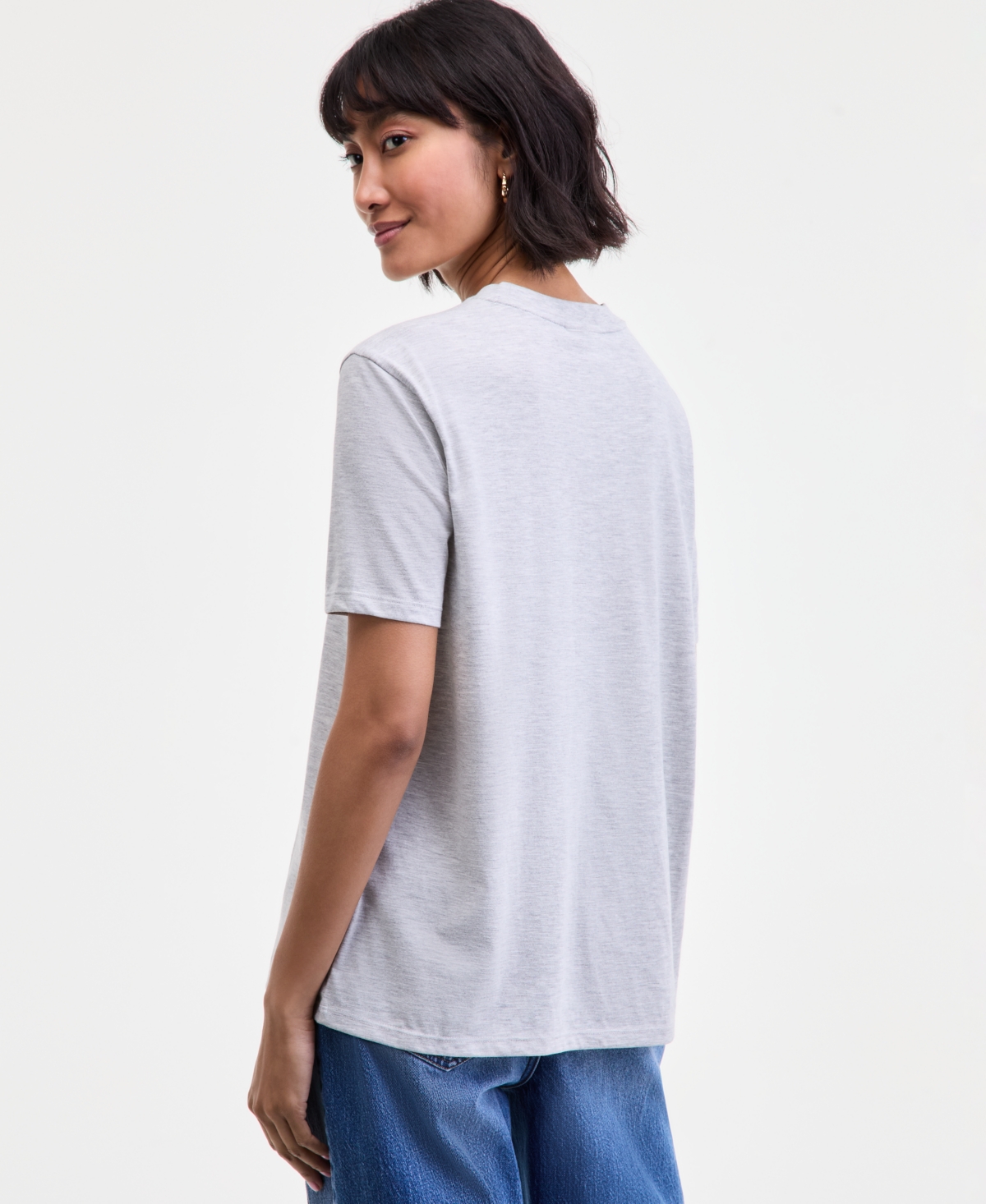 On 34th Womens Best Dressed Embroidered T Shirt Xxs 4x Macys Exclusive In Gray
