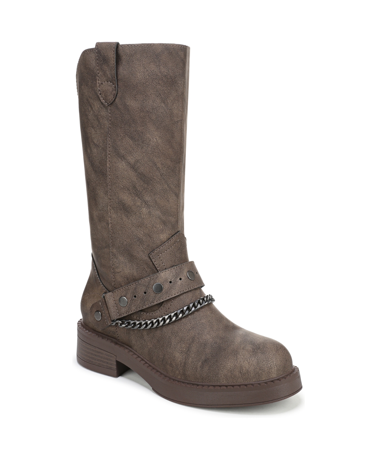 Blowfish Malibu Women's Verona 2 Round Toe Block Heel Tall Boots In Brown