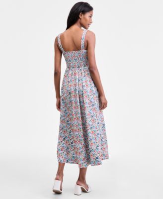Women's Smocked Cotton Tank Midi Dress, Macy's Exclusive 