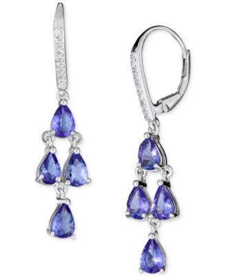 Macy's - Ruby Drop Earrings (5-1/4 ct. t.w.) in Sterling Silver