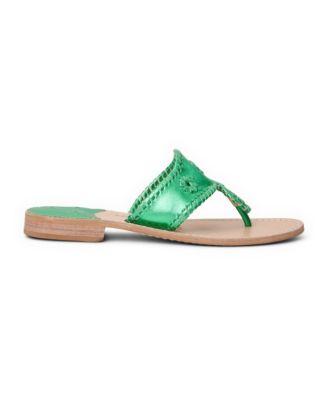 Jacks Flat Sandal - Metallic Nappa