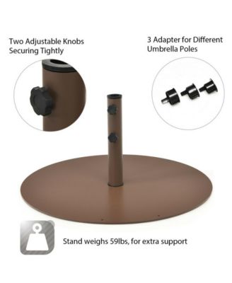29.5 Inch Outdoor Steel Umbrella Base Stand for Backyard and Poolside