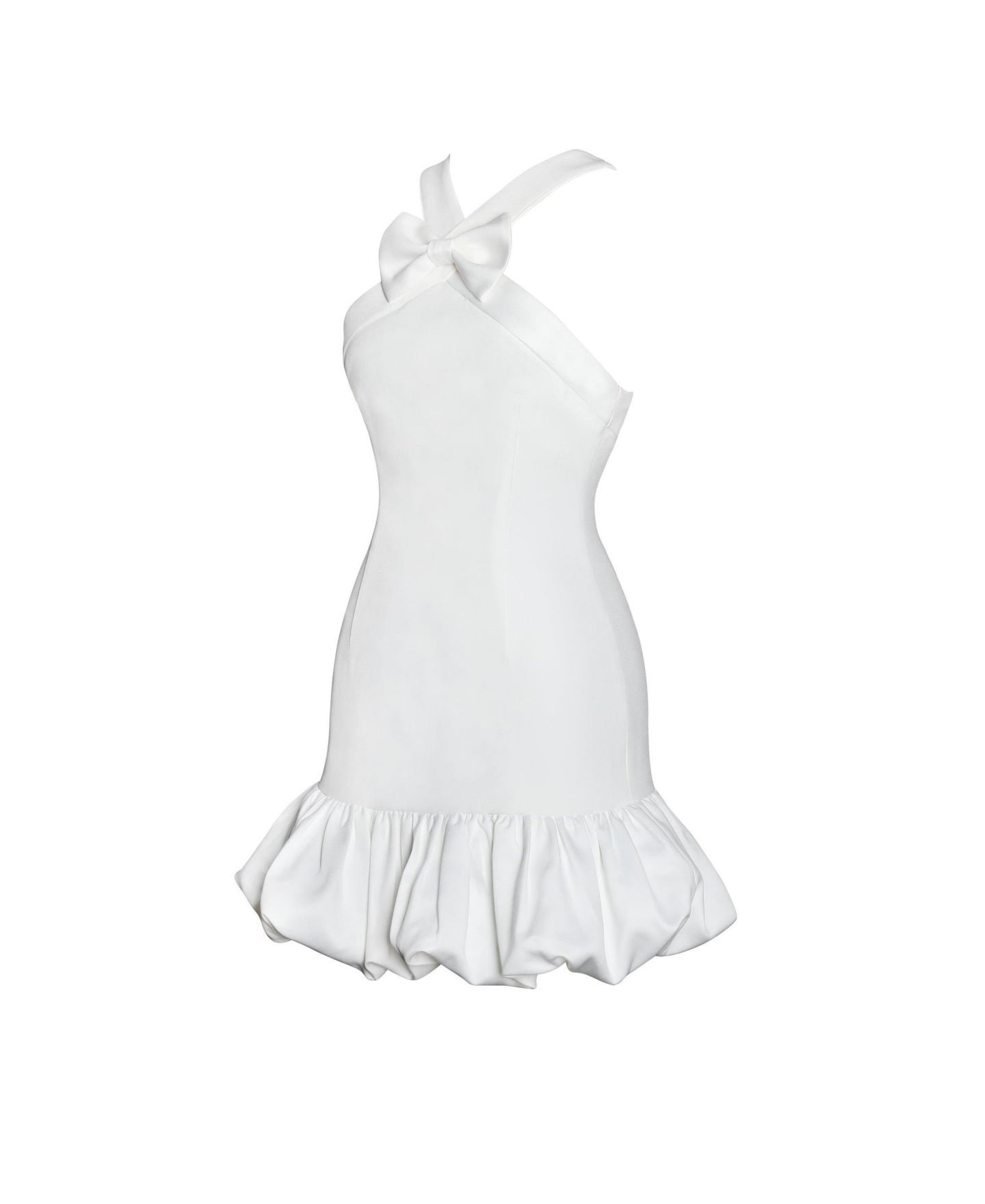 Женское платье Miss Circle Barbra White Cross Straps Bodycon Mini with Bubble Hem, цвет: Белый — фото 4
