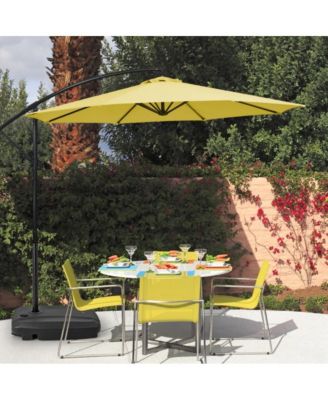 Fillable Universal Offset Umbrella Base with Cross Base and Wheels