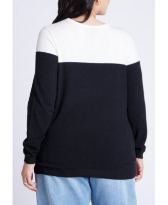 Women's Plus Size Sweetheart Colorblock Sweater