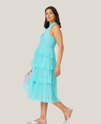 Women's Halter Tiered Midi Dress