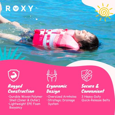 Life Vest USCG Approved for kids, Lightweight EPE Foam with Quick-Release Buckles