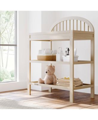 Olivia Changing Table with Water-Resistant Changing Pad (Driftwood)