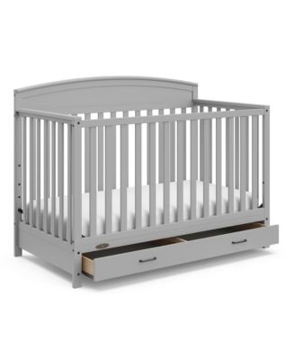Benton 5-in-1 Convertible Crib with Drawer (Pebble Gray)