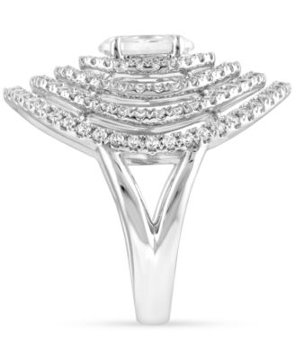 Lab Grown Diamond Statement Ring (2 ct. t.w.) in 14k White Gold 