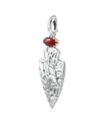 Sterling Silver Red Jasper Fritz Casuse Arrowhead Pendant Enhancer